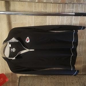 Kansas City Chiefs long sleeve qtr zip w collar top Size L